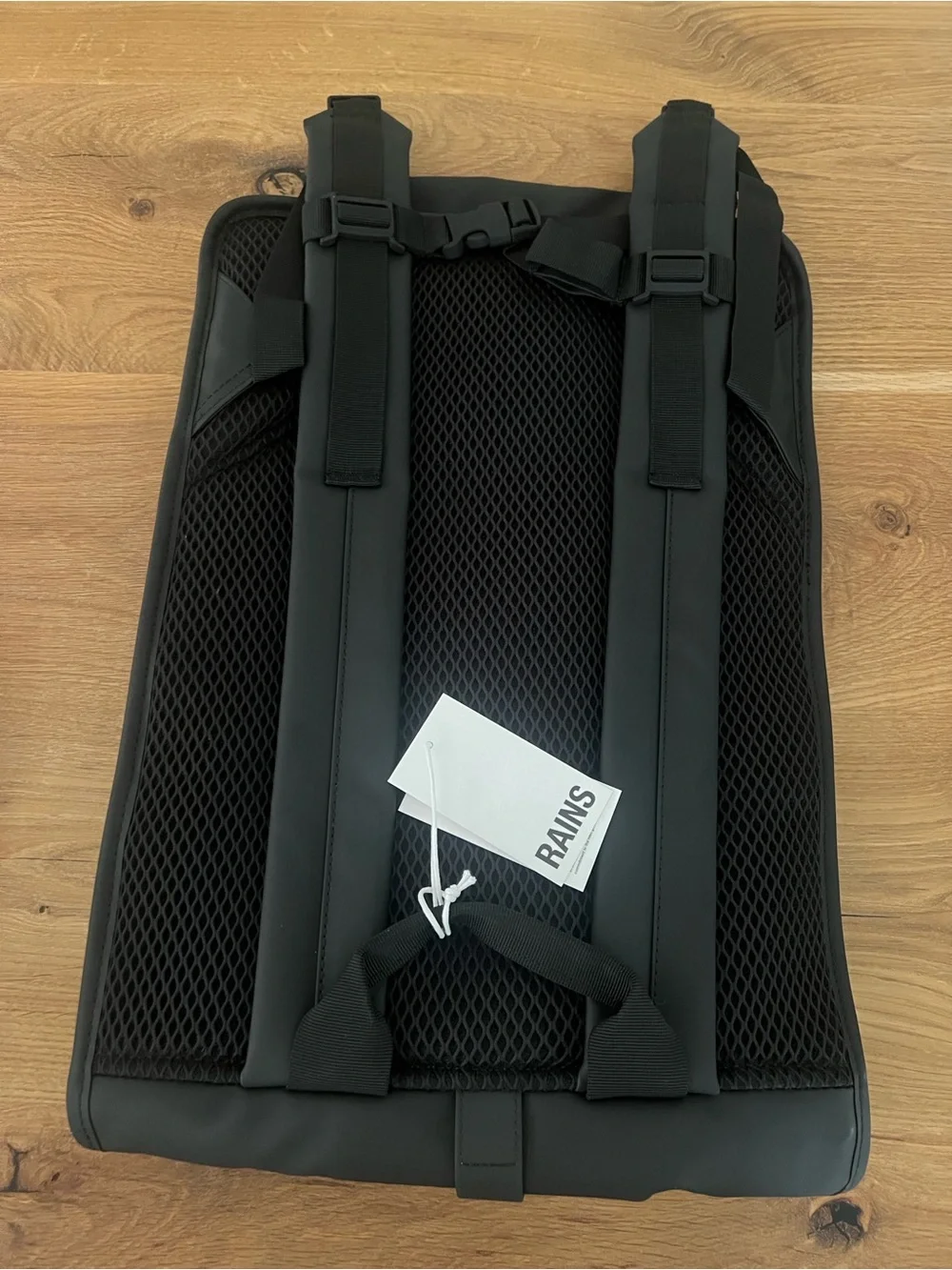 RAINS Rolltop Rucksack W3 Black Waterproof 16” Laptop Backpack RFID Unisex NWT